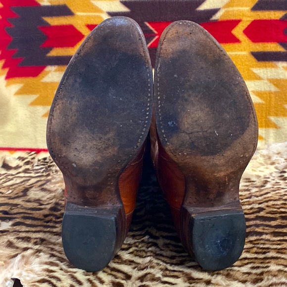 Men’s Vintage J. Chisholm Exotic Lizard Western Cowboy Boots - Picture 8 of 9